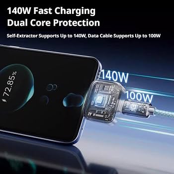 TrendXMart Automatic Charging Disconnector | Smart Auto Power Cut-Off Battery Protector | Type-C to Type-C Fast Charging