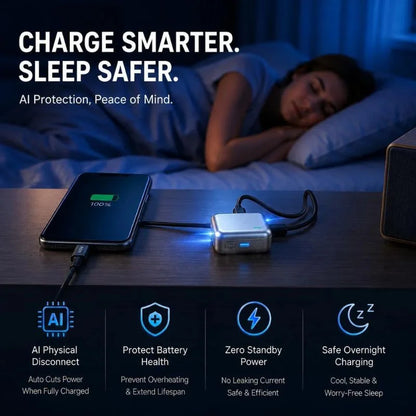 TrendXMart Automatic Charging Disconnector | Smart Auto Power Cut-Off Battery Protector | Type-C to Type-C Fast Charging